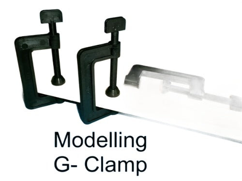 G-Clamp x 2 pieces Opens to 33mm Tough Nylon Hobbies Crafts Modelling - CeeKay Traders UK