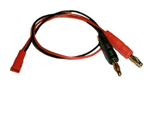 JST Female to 4mm Banana Bullet Connectors Charge Lead 360mm Long - CeeKay Traders UK