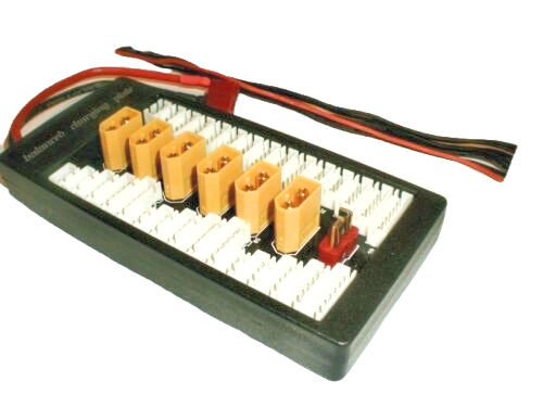 XT60 Plug Connectors Parallel Charging Board 6 x XT60 Plug Charging Connectors - CeeKay Traders UK