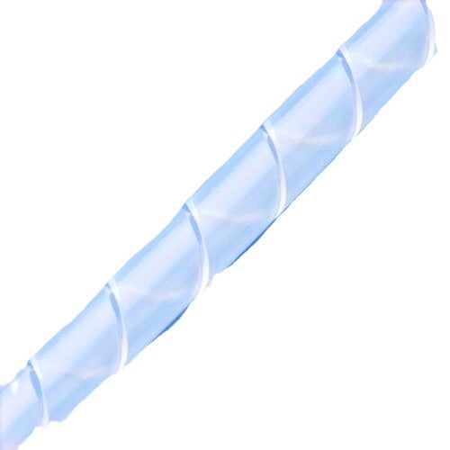 Spiral Binding Clear Wire Cable Tidy Wrap 3mm Expanding to 6mm x 2mts - CeeKay Traders UK