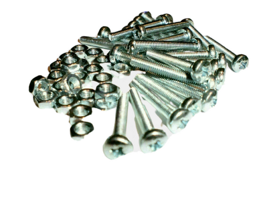 2mm Machine Screws Bolts & Nuts Pozi Pan Different Lengths 4mm to 40mm Long x 20 - CeeKay Traders UK