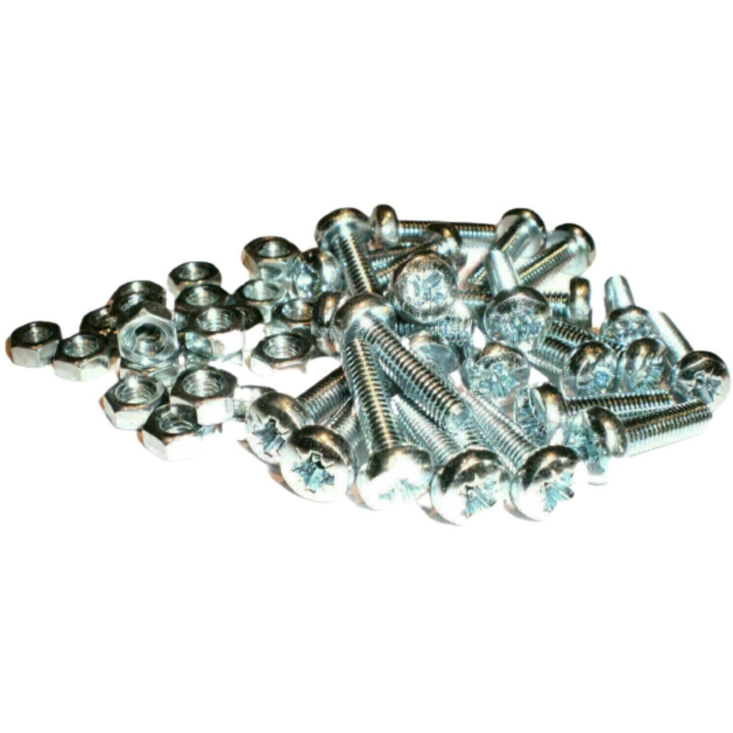 3mm Machine Screws & Nut Pozi Pan Head Zinc Plated Various Lengths x 20
