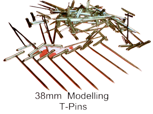 T-PINS 38mm LONG FOR MODELLING & CRAFTS x 50 PINS. - CeeKay Traders UK