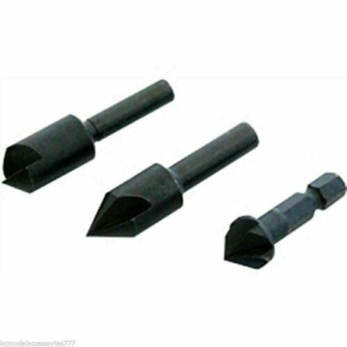 Drill Bit Set Countersink Hardened & Tempered Steel 8 10 12 mm 3Pcs Set - CeeKay Traders UK